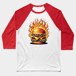 Fire burger Baseball T-Shirt